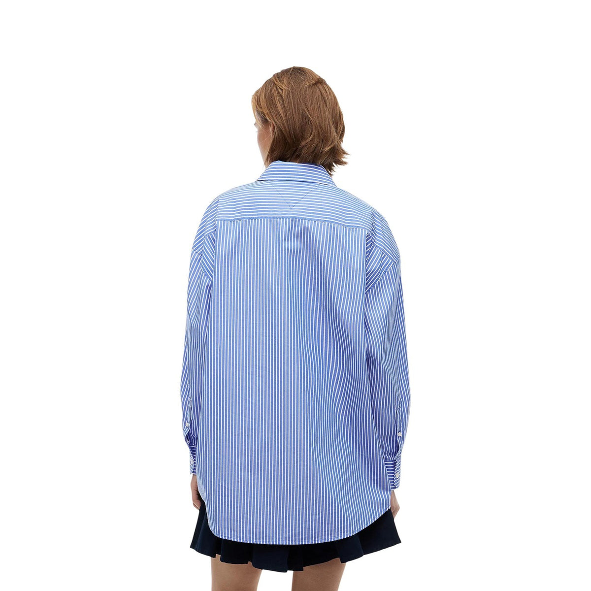 Tommy Jeans — Chemise bleue rayée femme — vue 4