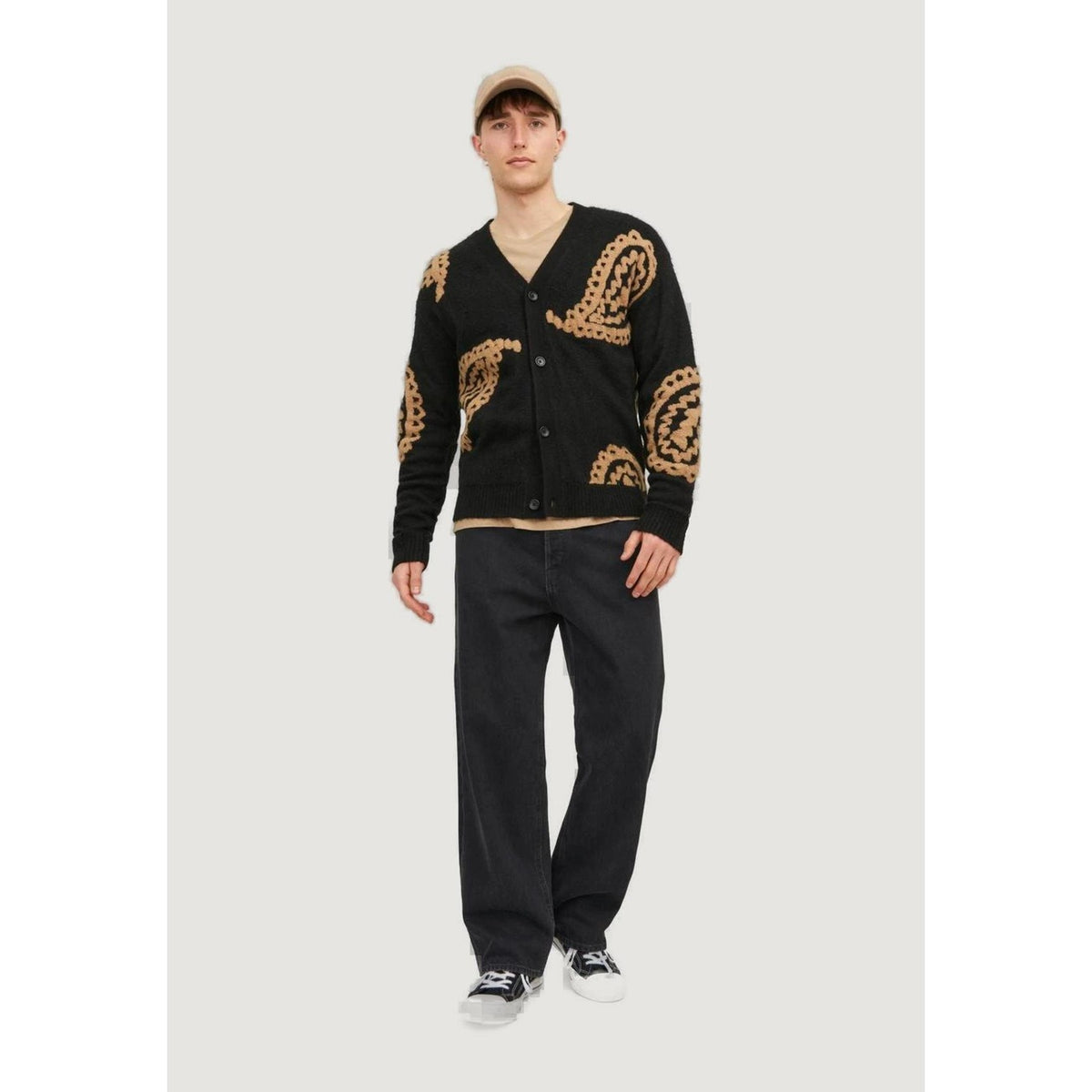 Jack & Jones — Men's black JJIALEX baggy jeans — view 5