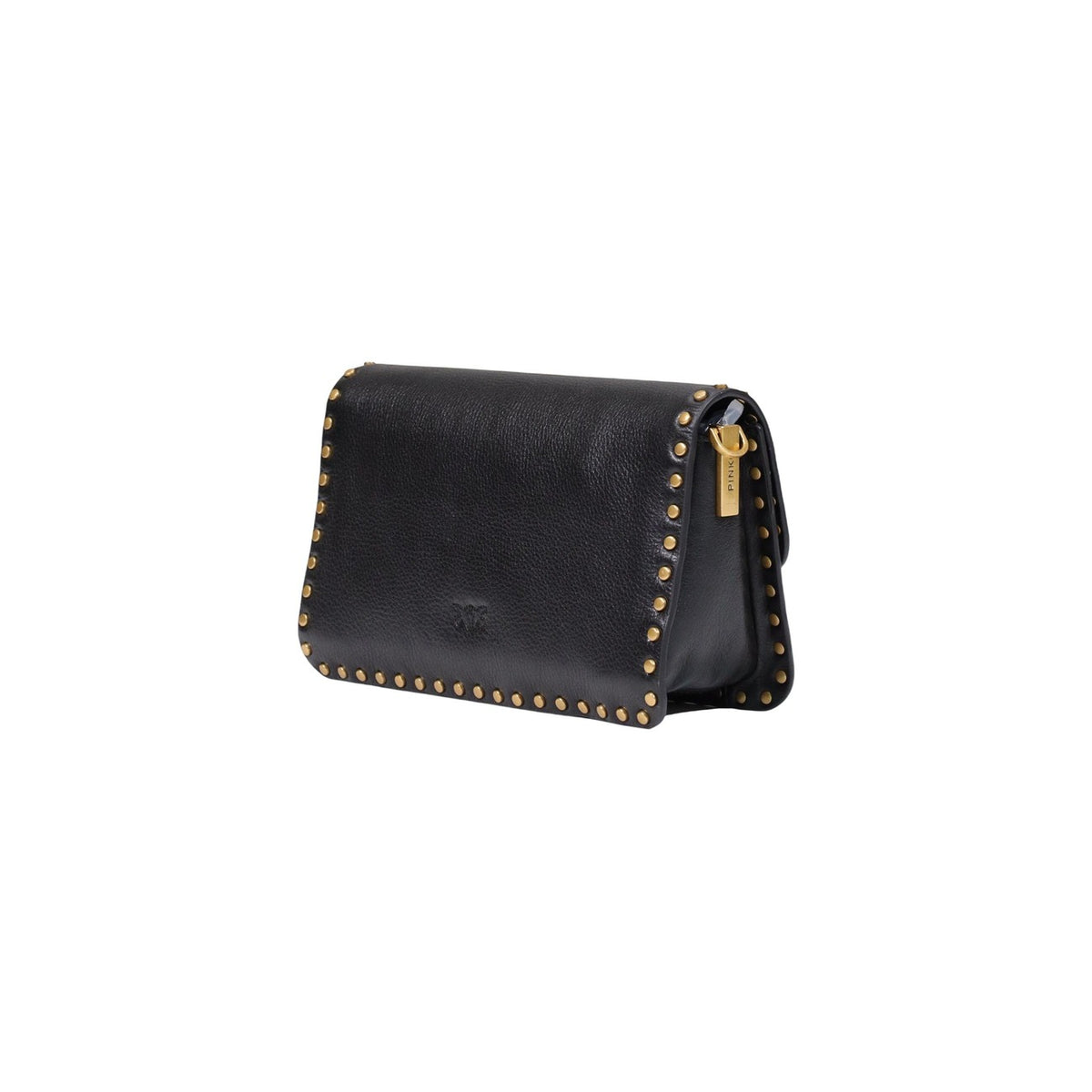Pinko — Sac Love One Slouchy Mn. Studs Sma en cuir noir femme — vue 5