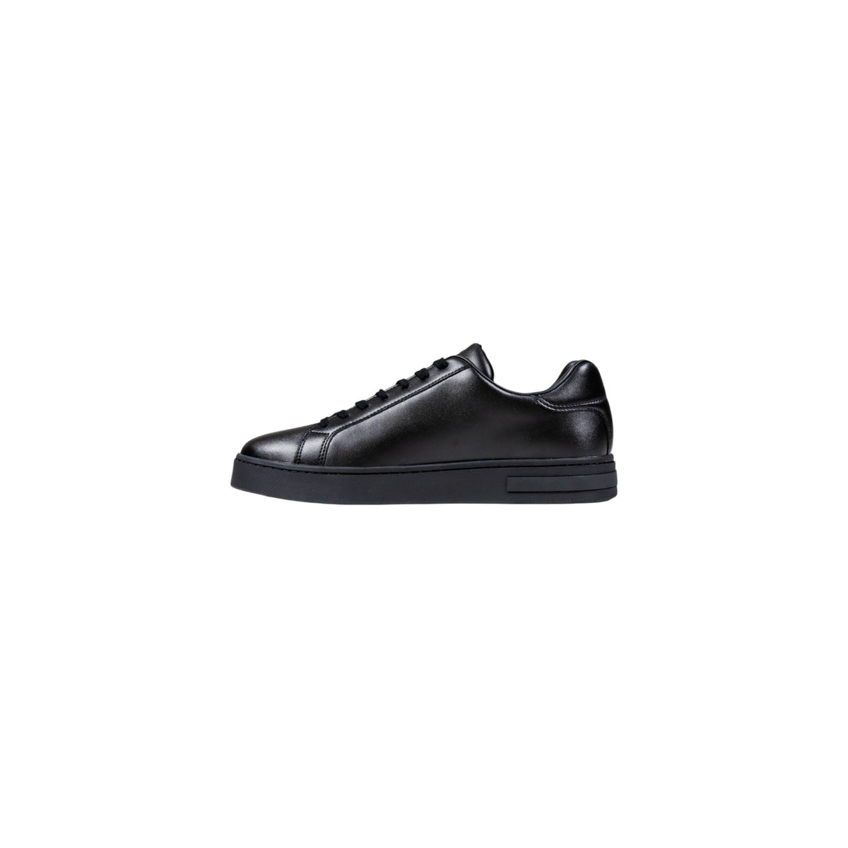 Armani Exchange — Men’s black leather sneakers — view 3