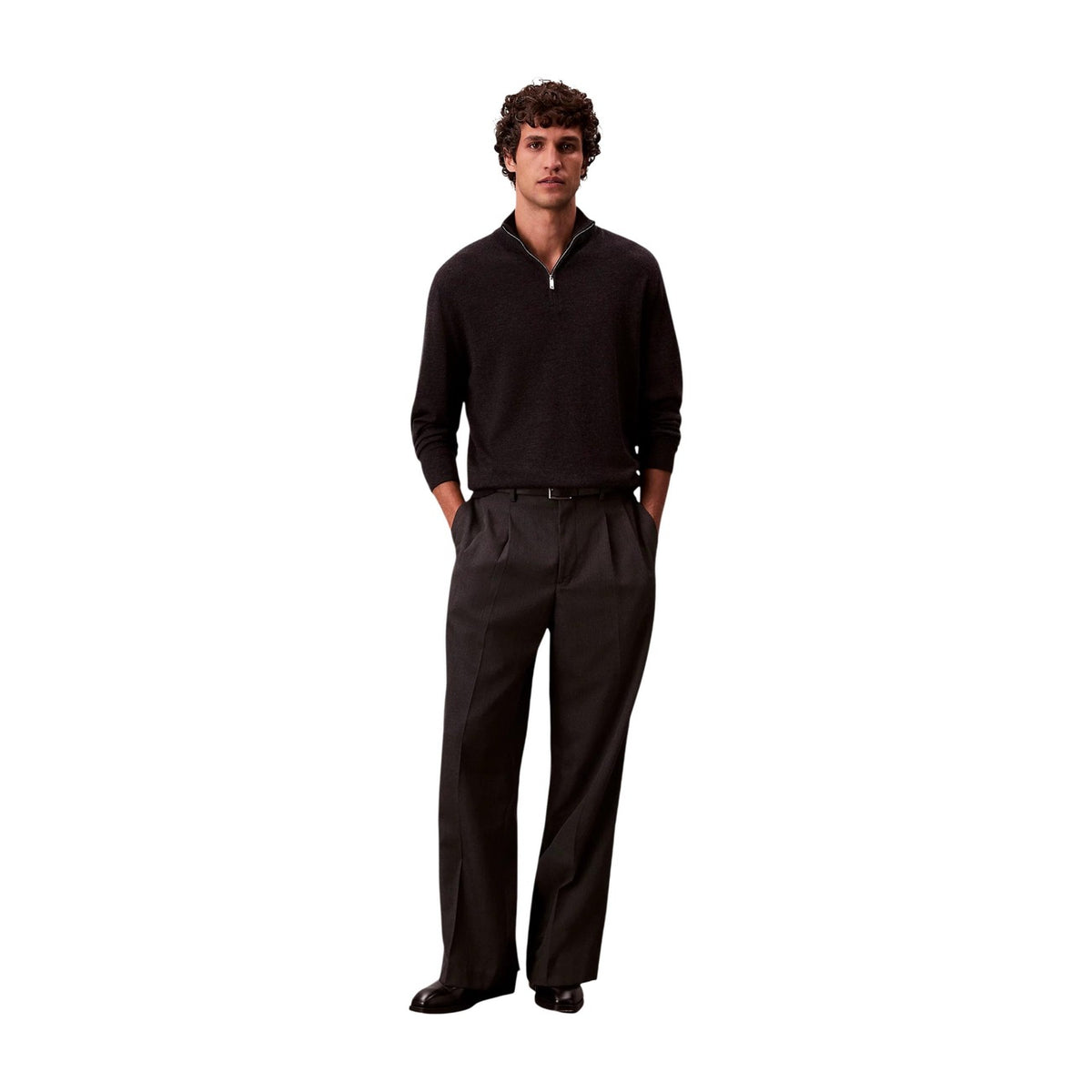 Calvin Klein — Grauer Herrenpullover — Ansicht 5