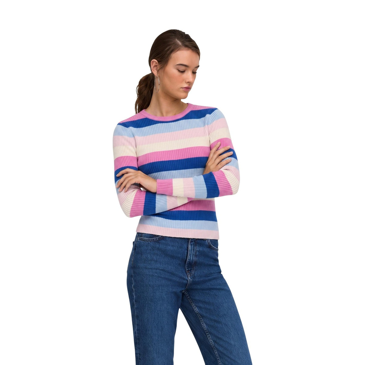 Only — ONLIBI women’s round-neck knitted sweater