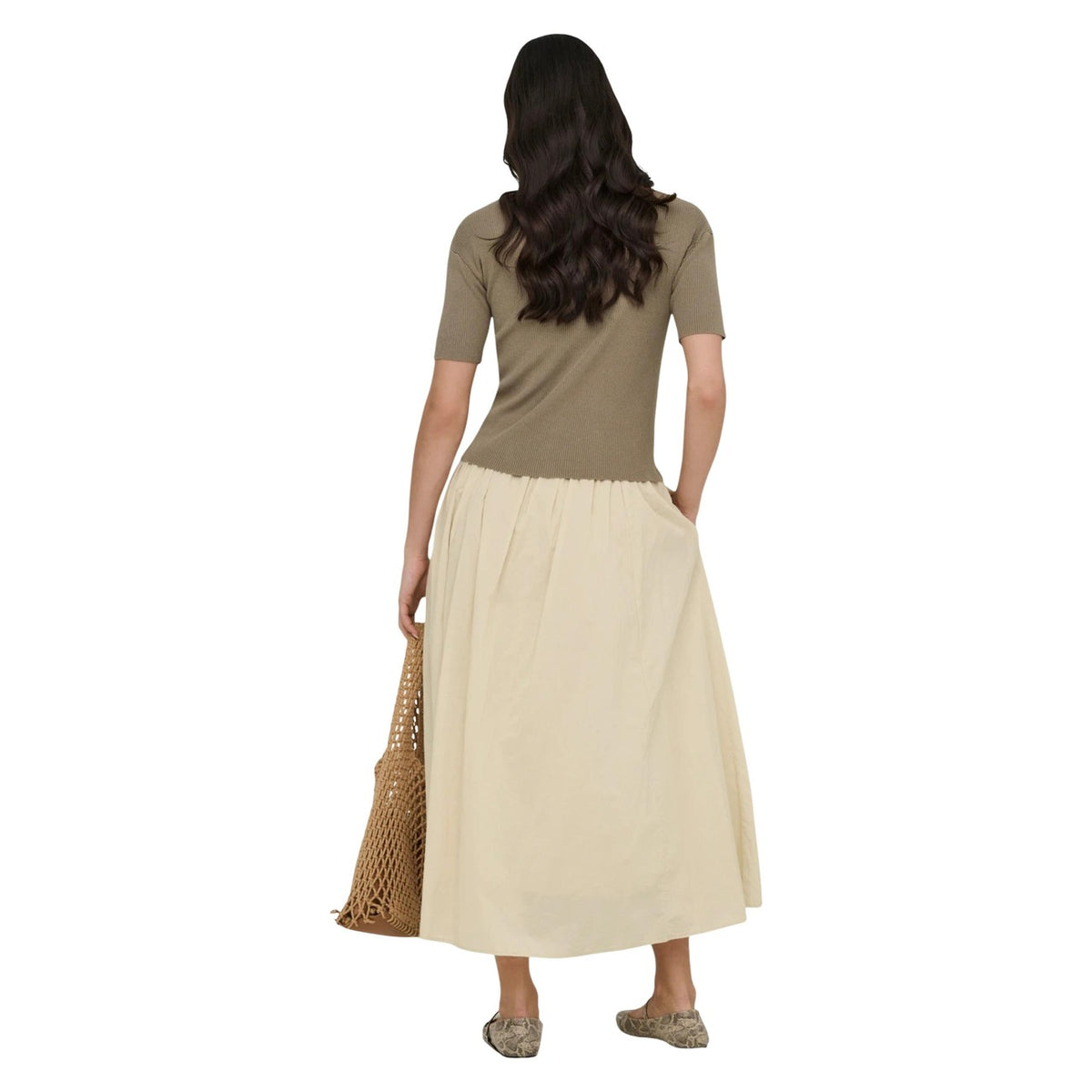 Jacqueline de Yong — Jupe Diego beige femme — vue 2