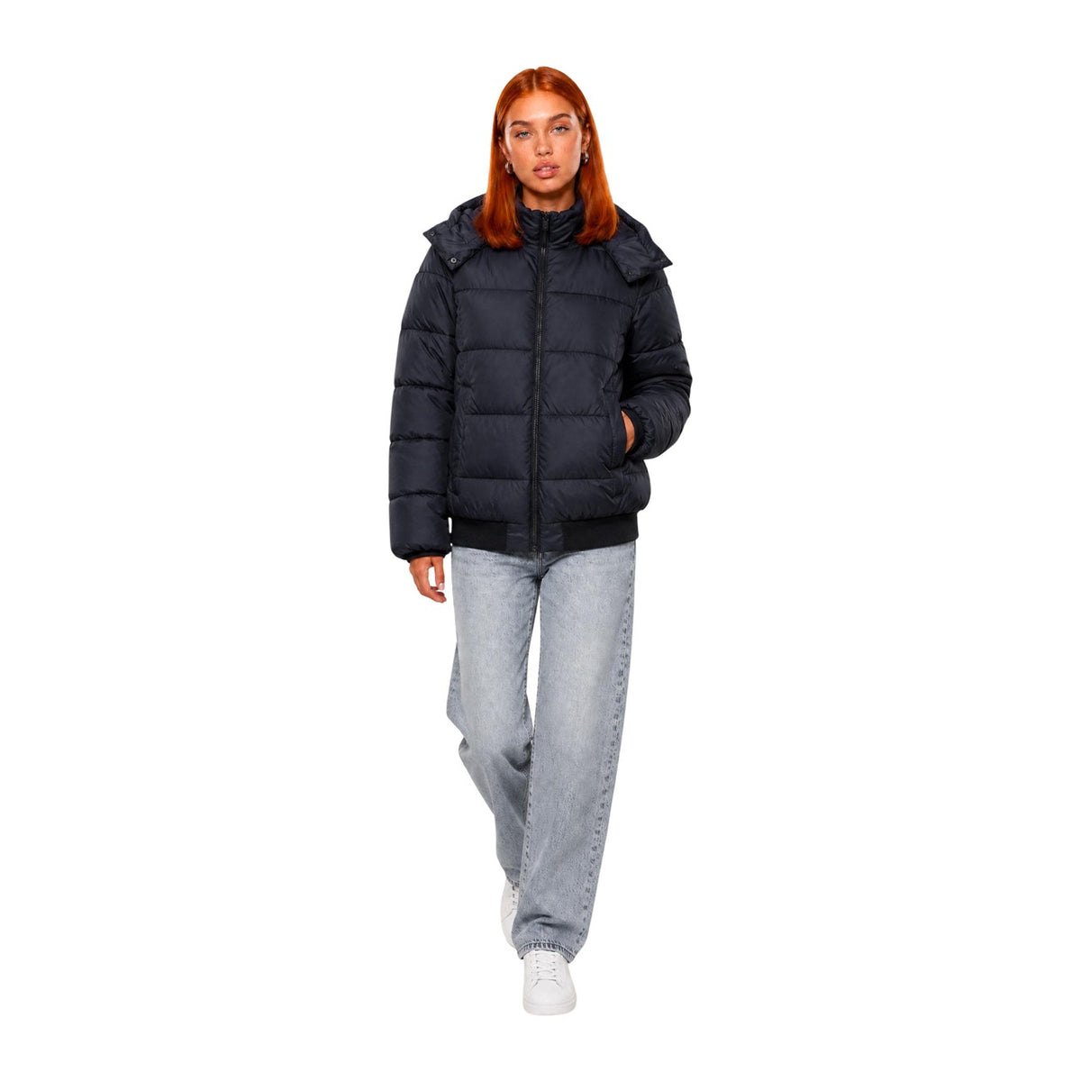 EA7 — jas met capuchon zwart voor dames — afbeelding 4