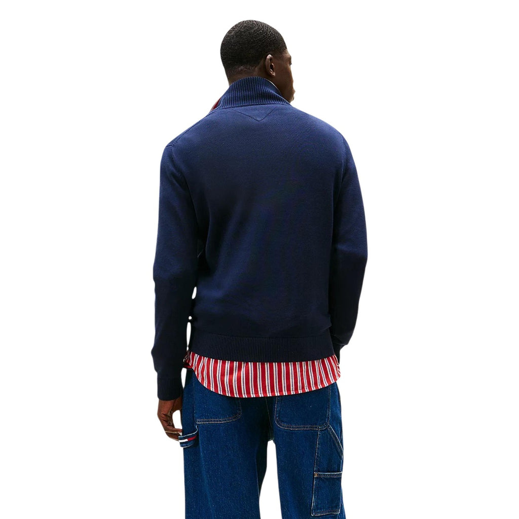 Tommy Jeans — Men's blue zipped sweatshirt DM0DM21654 — view 4