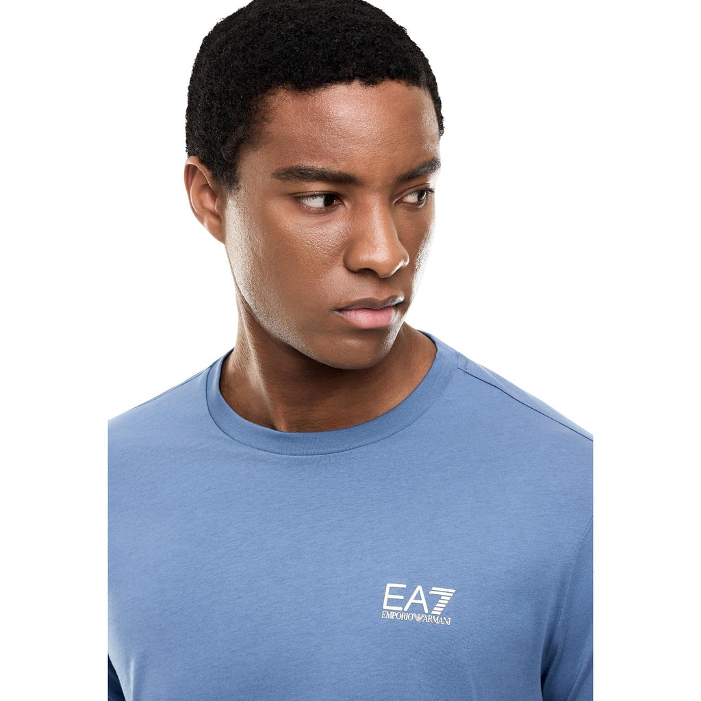 EA7 — Men’s azure blue t-shirt — view 4