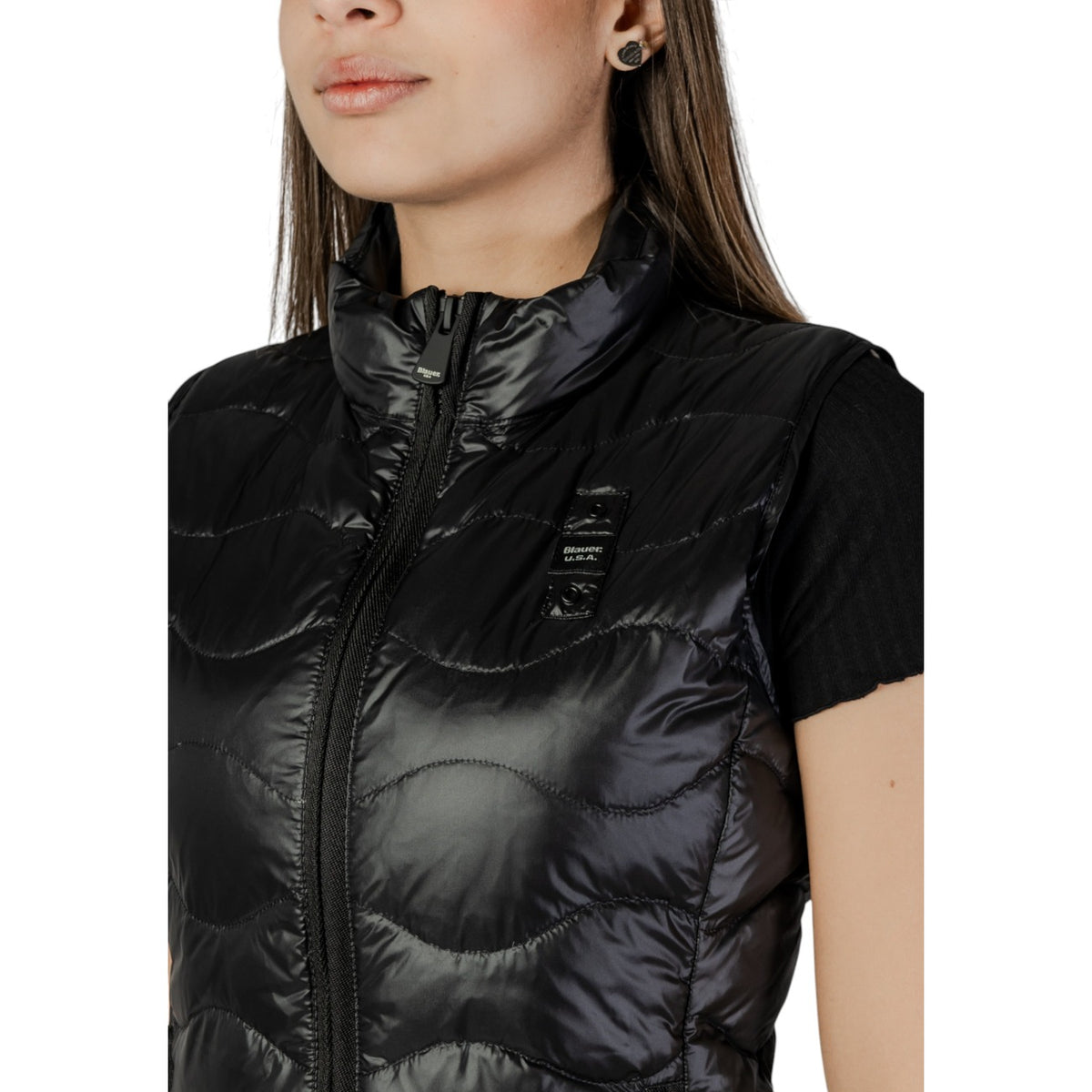 Blauer — Gilet matelassé Venice noir femme — vue 5