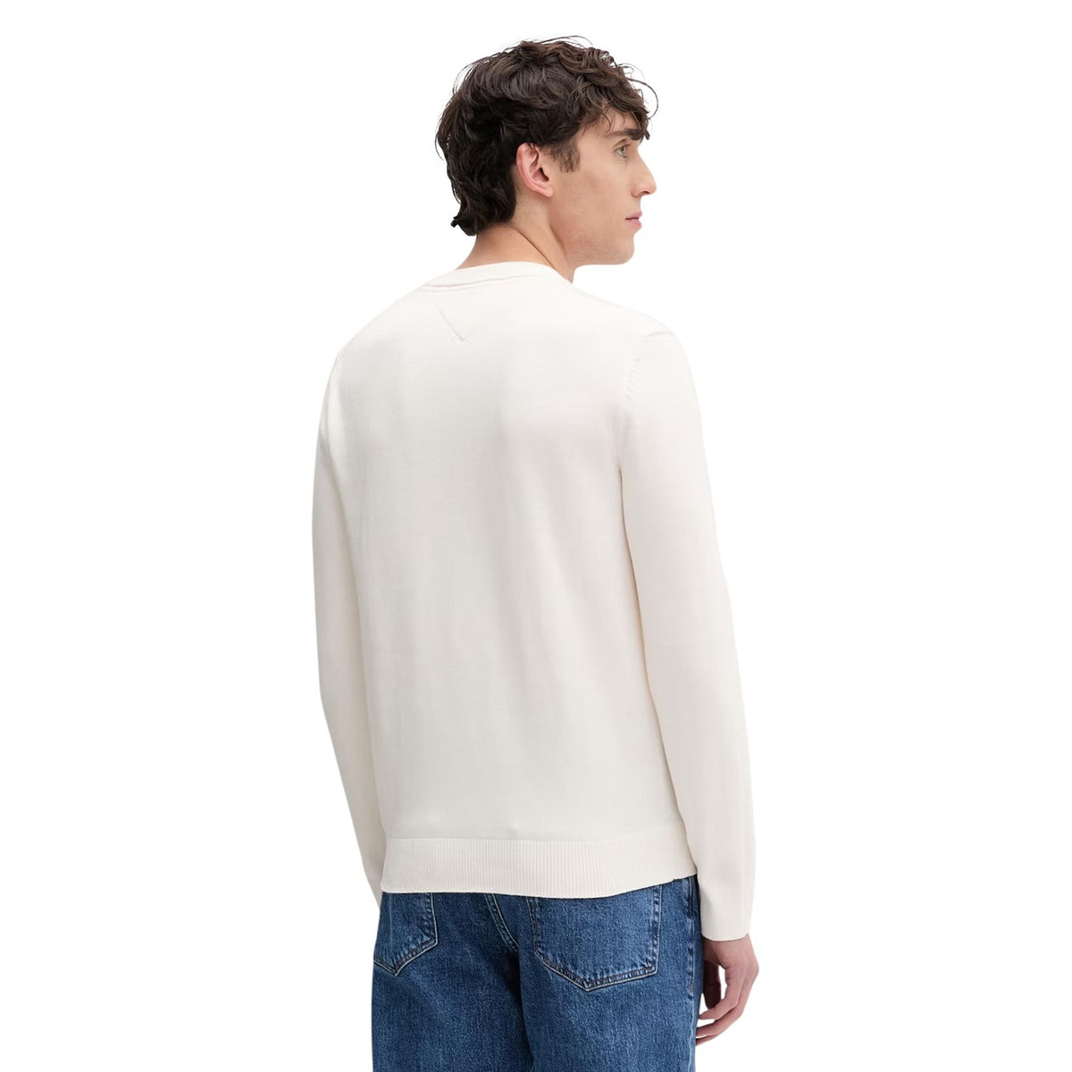 Tommy Jeans — Weißer Pullover aus Bio-Baumwolle für Herren — Ansicht 2