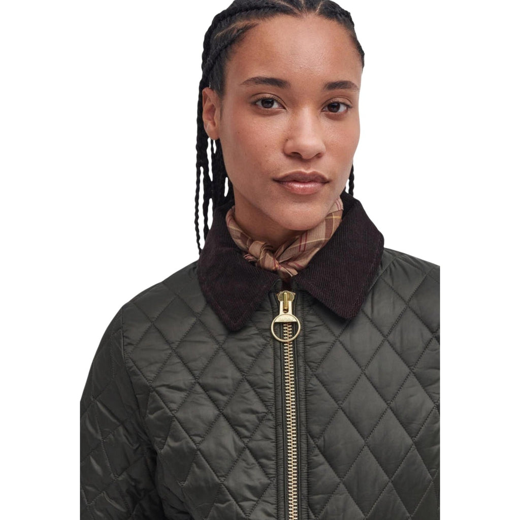 Barbour — Veste matelassée Fitted Beadnell verte femme — vue 3
