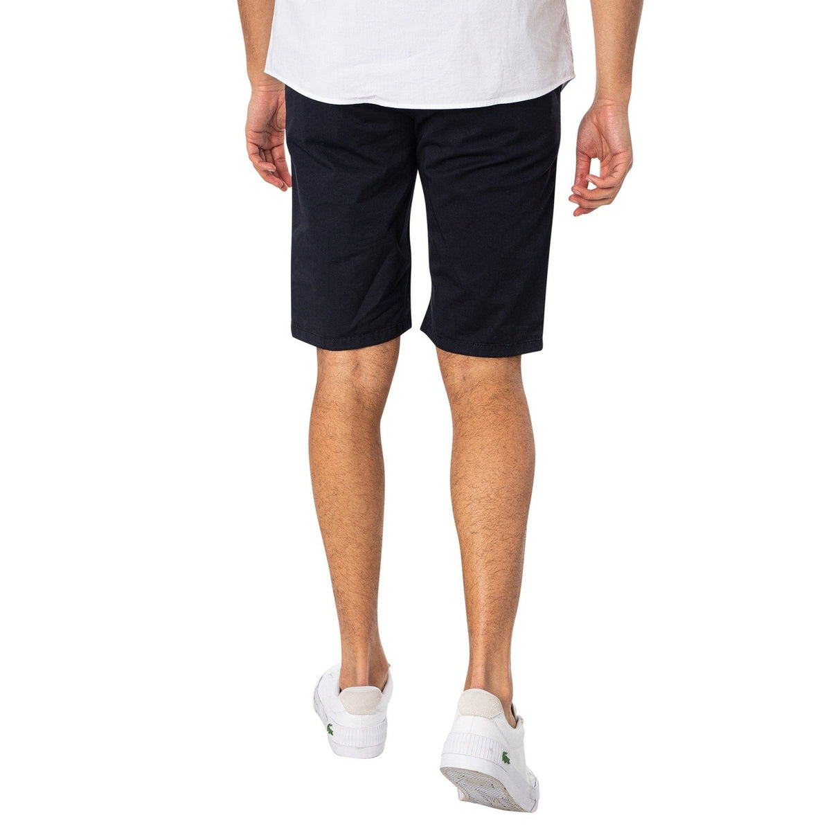 Lyle & Scott — Bermuda bleu en coton stretch homme — vue 3
