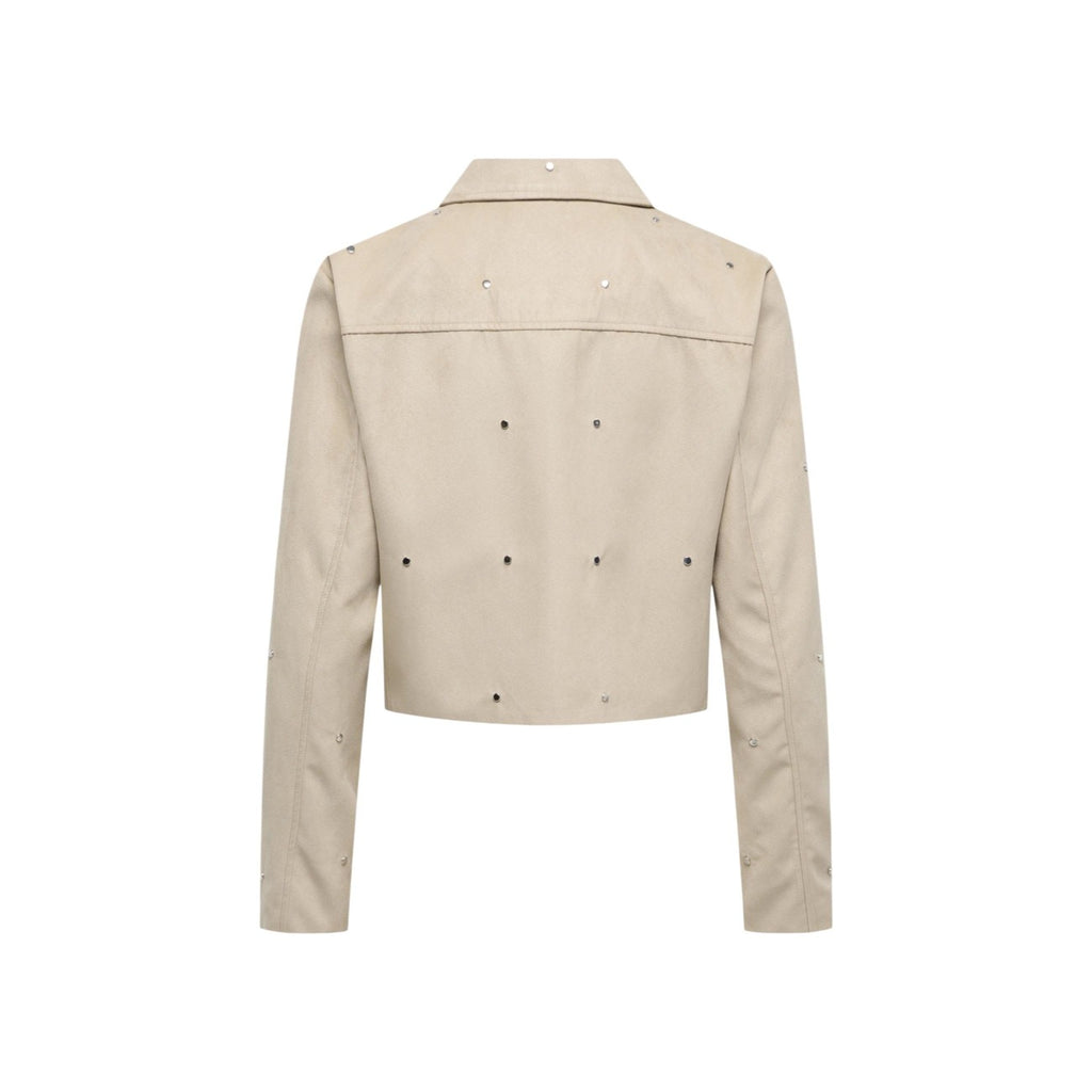 Jacqueline de Yong — Jacket 15363425 round neck beige woman — view 2