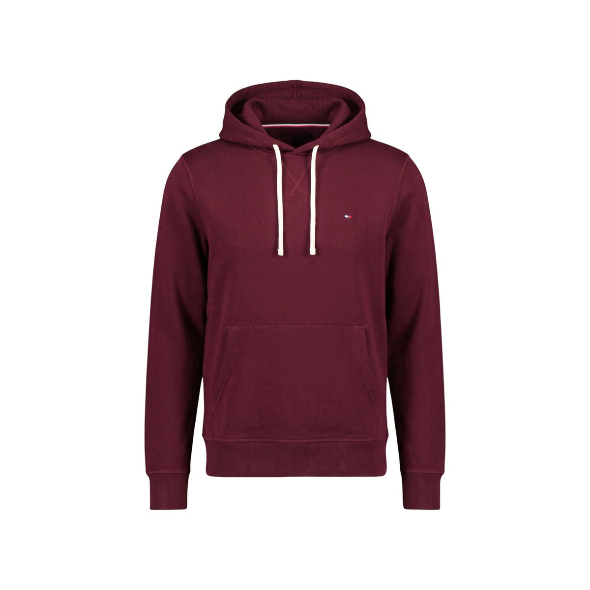 Tommy Hilfiger — Sweat col rond bordeaux homme — vue 2