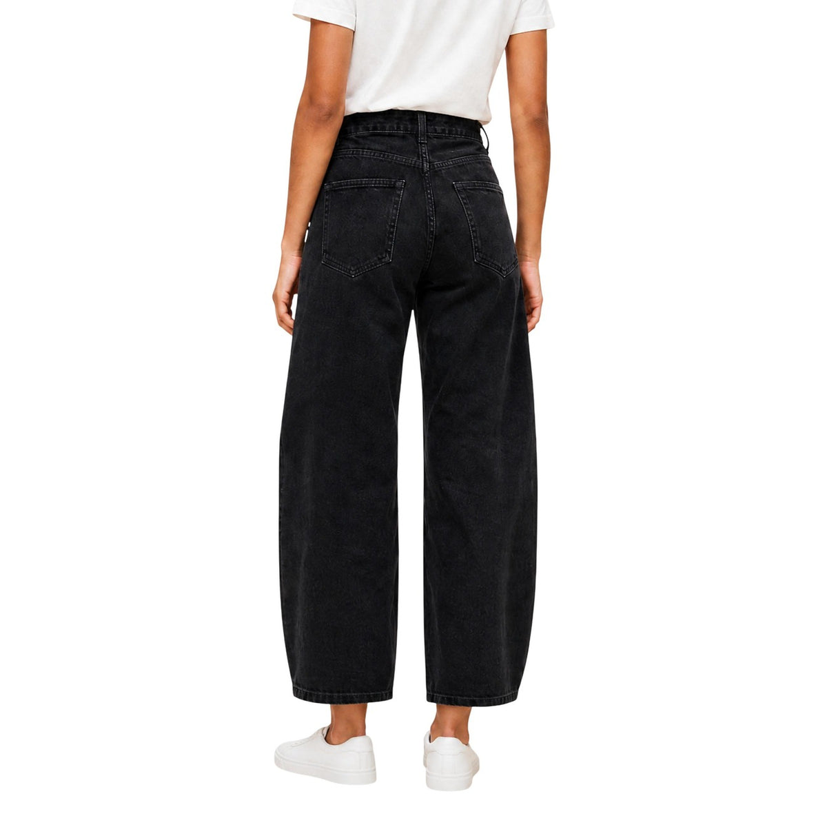 Only — ONLFENANDA Barrel high-waisted jeans black woman — view 4