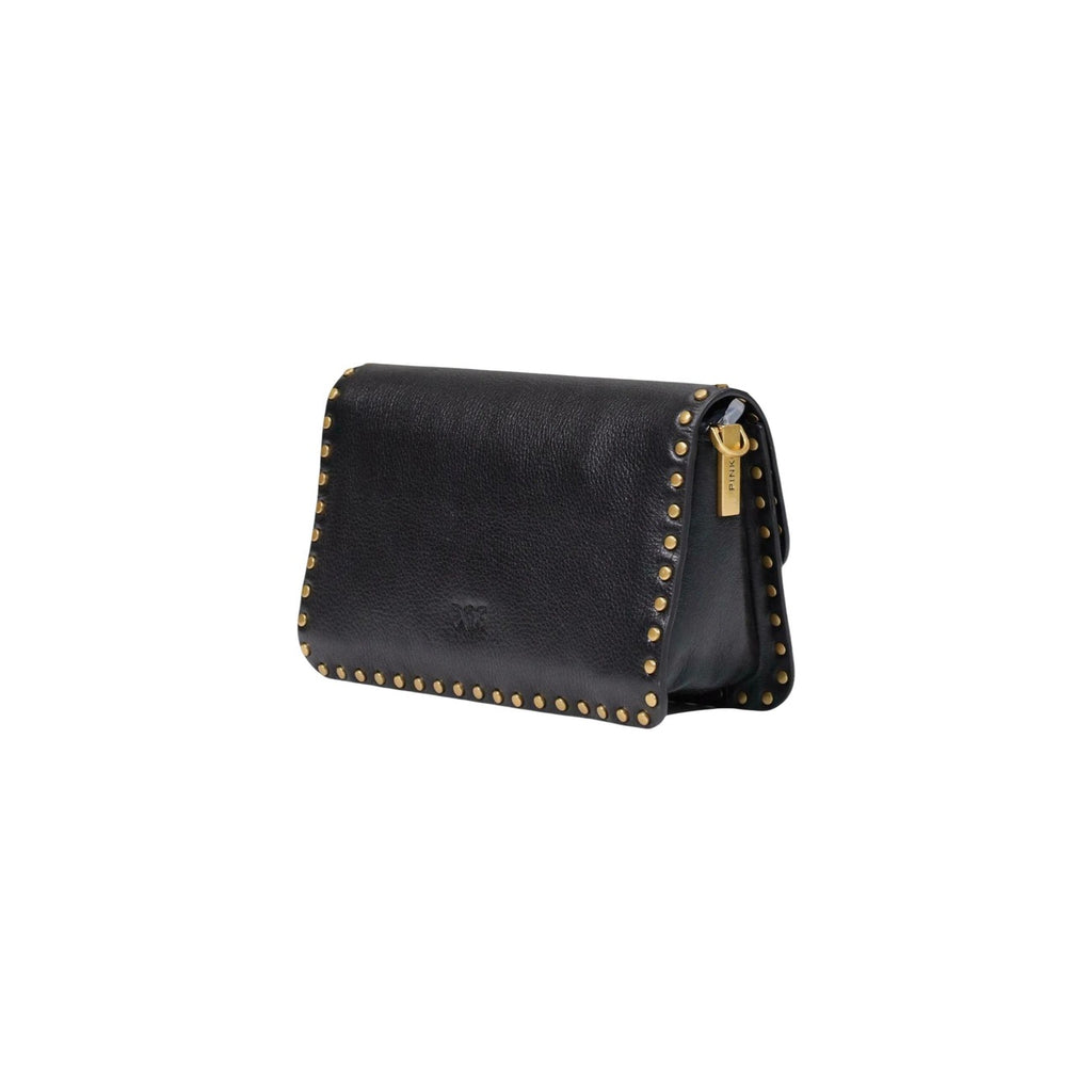 Pinko — Tasche Love One Slouchy Studs Smal aus Leder schwarz für Damen — Ansicht 2