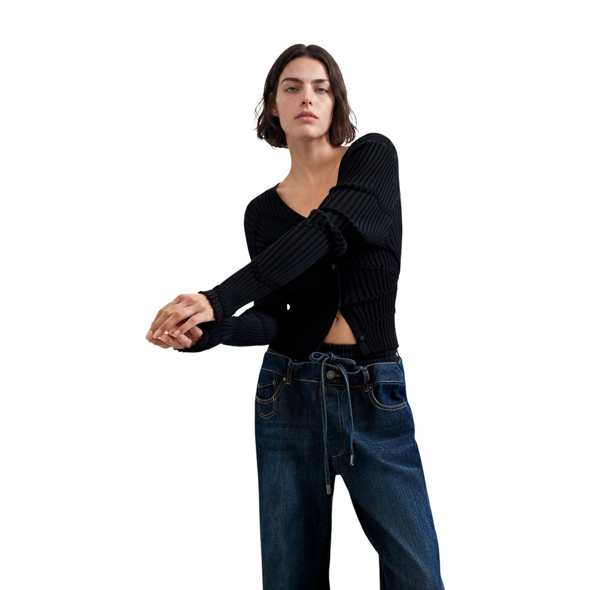 Desigual — Jean Denim Ibrid bleu femme — vue 2
