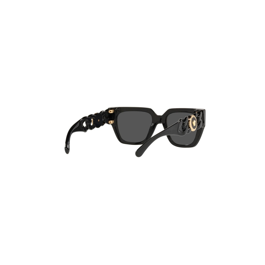 Versace — Women's 53mm black acetate square sunglasses — view 4