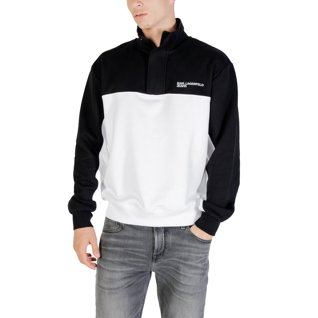 Karl Lagerfeld Jeans — Zwart bedrukt sweatshirt voor heren — afbeelding 5