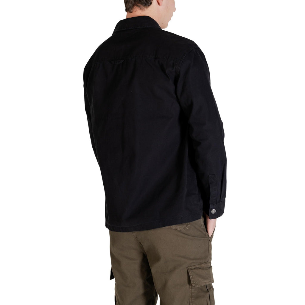 Tommy Jeans — Schwarzes Herrenhemd aus Bio-Baumwolle mit Taschen — Ansicht 5