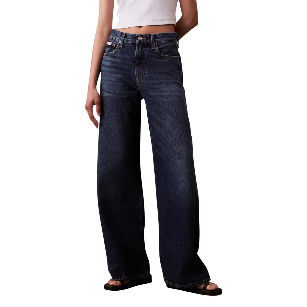 Calvin Klein Jeans — Damesjeans LV147B933G bordeaux van biologisch katoen