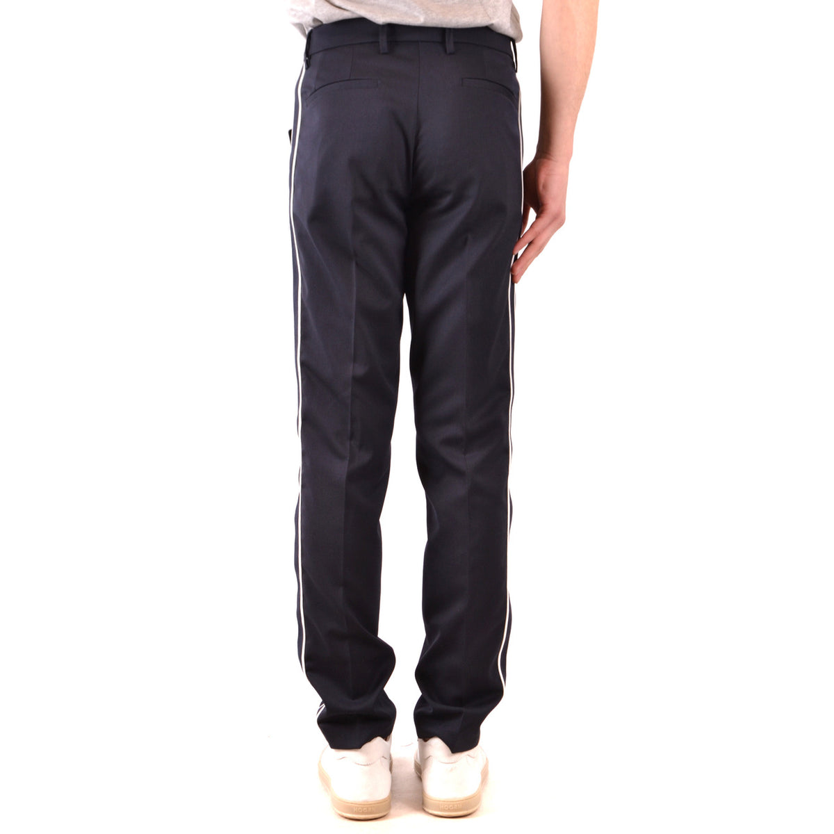 Paolo Pecora — Pantalon en laine mélangée bleu homme — vue 4