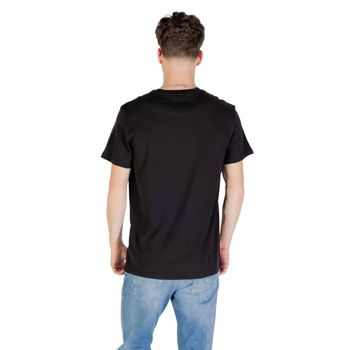 Tommy Jeans — T-shirt noir en coton bio WH7_16631900009_BLACK homme — vue 2