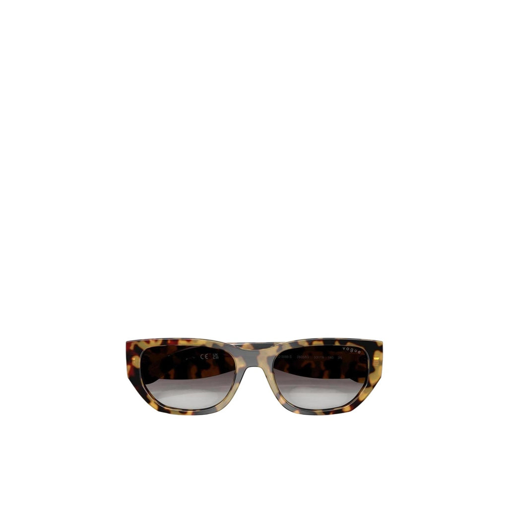 Vogue Eyewear — Rechthoekige zonnebril van bruin acetaat voor dames — afbeelding 3