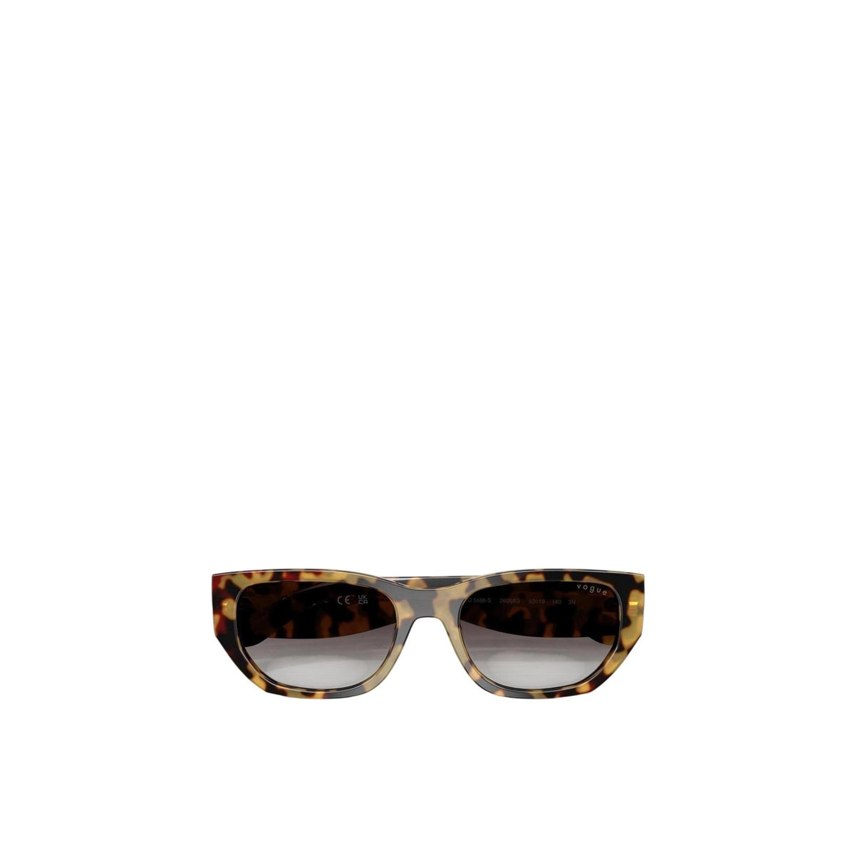 Vogue Eyewear — Rechthoekige zonnebril van bruin acetaat voor dames — afbeelding 3