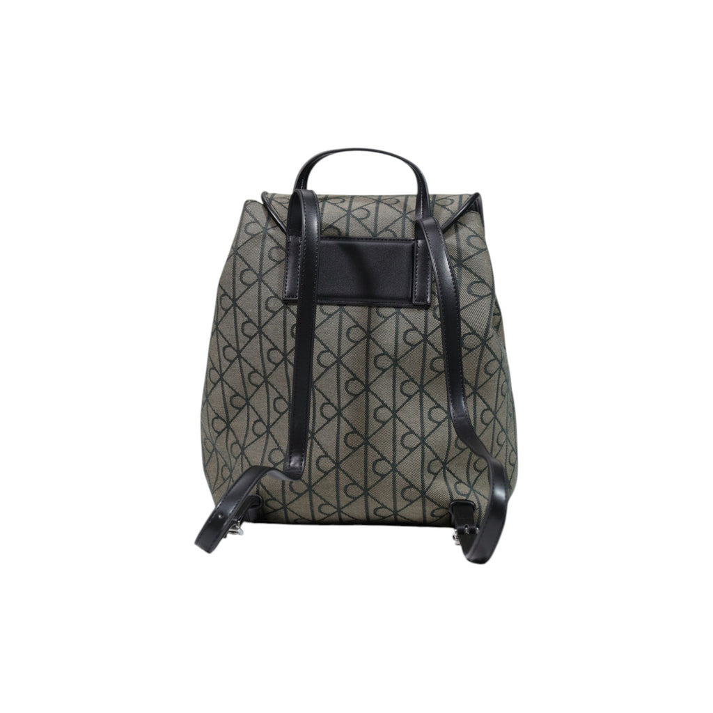 Calvin Klein — Sac noir réf. EMBLEM AOP JACQUARD BACKPACK femme — vue 3