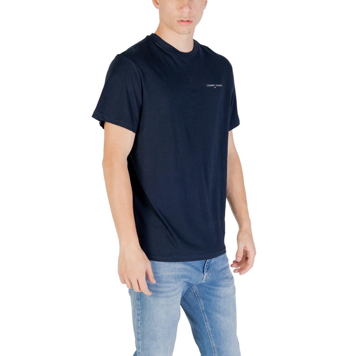 Tommy Jeans — T-shirt bleu en coton bio WH7_16631900128_DARK_BLUE homme — vue 3