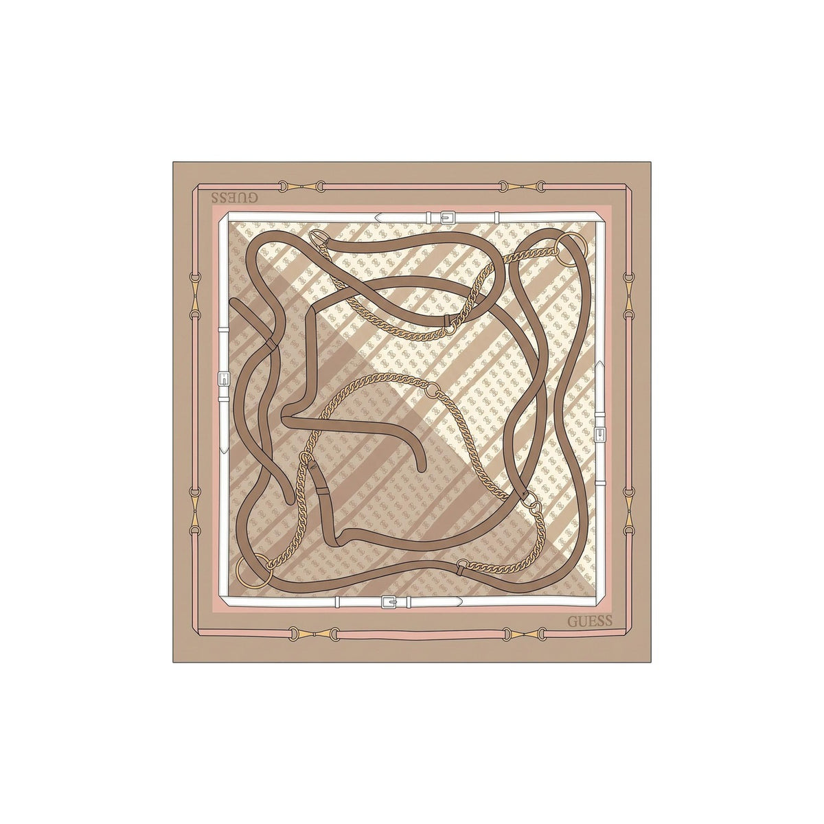 Guess — Yvonne Logo scarf 120 × 120 woman — view 5