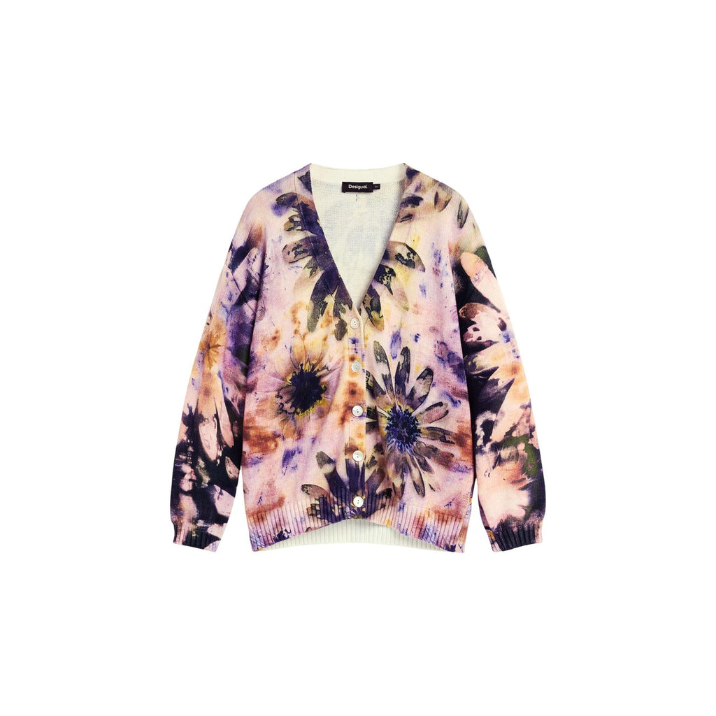 Desigual — Pull Botanic Pink floral rose femme — vue 5