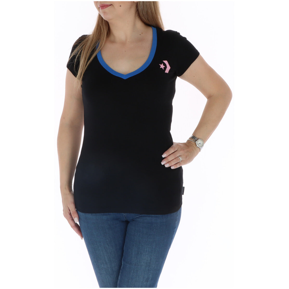 Converse — T-shirt réf. 411476855 noir femme