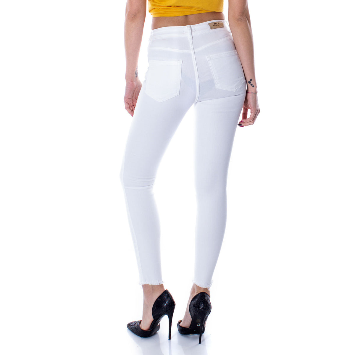Only — Jean skinny ONLBLUSH blanc femme — vue 2