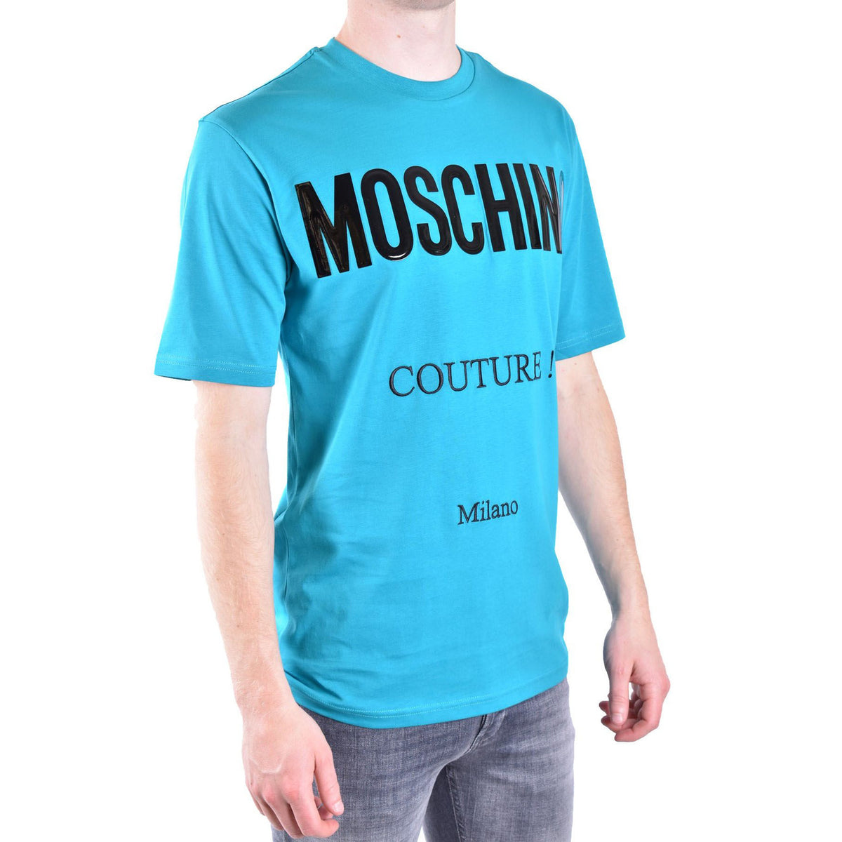 Moschino — T-shirt réf. B_44123 bleu azur homme — vue 3