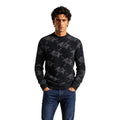 Armani Exchange — Zwarte getextureerde trui voor heren