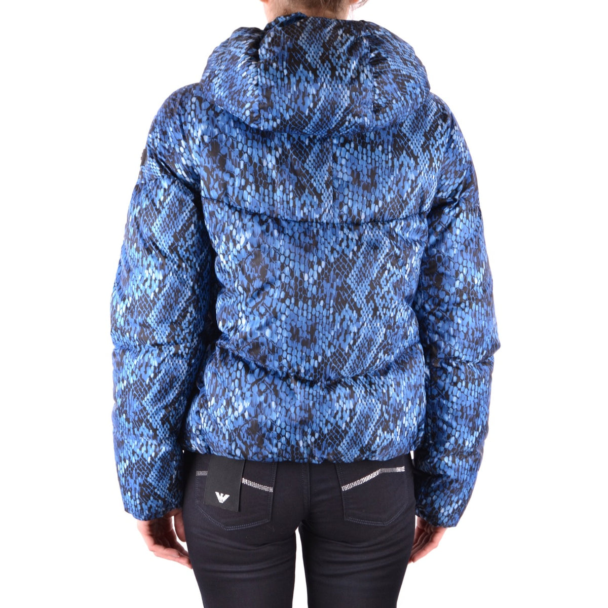 Peuterey — Doudoune bleue à capuche femme — vue 4