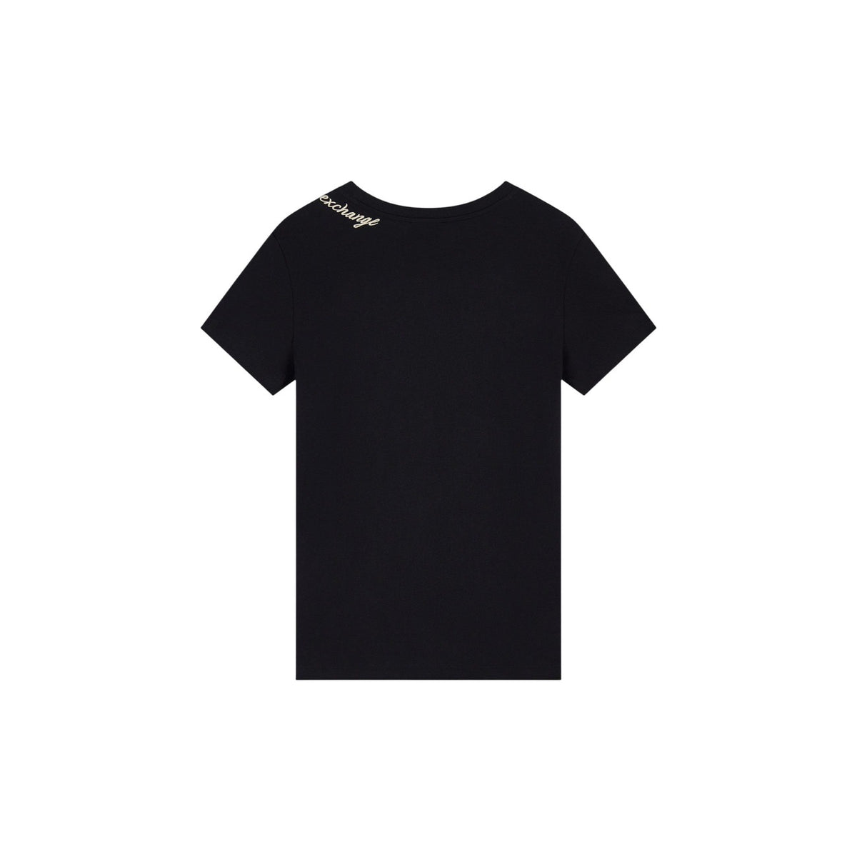 Armani Exchange — Women’s black cotton T-shirt — view 4