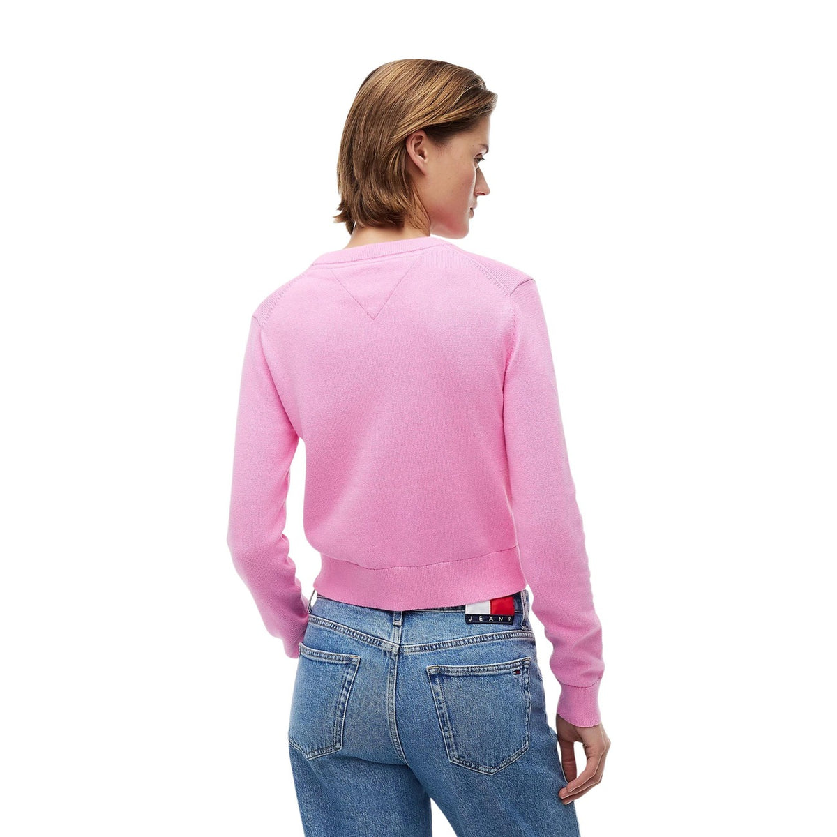 Tommy Jeans — Women’s pink organic cotton sweater — view 5