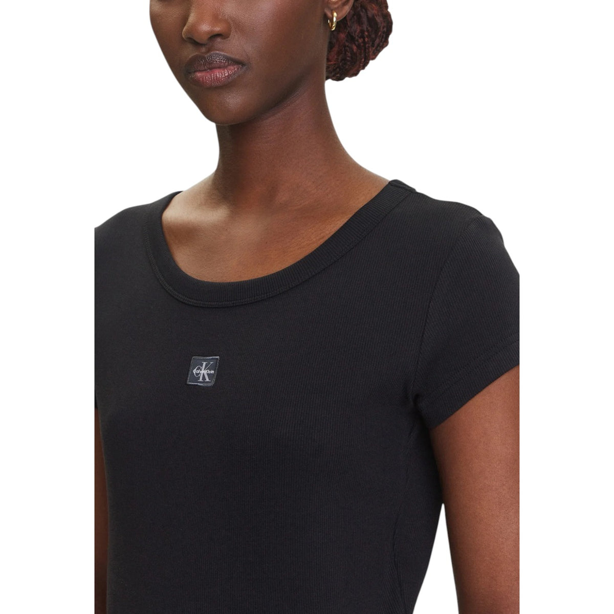 Calvin Klein Jeans — Damesstretch-T-shirt LV047C200G zwart — afbeelding 4