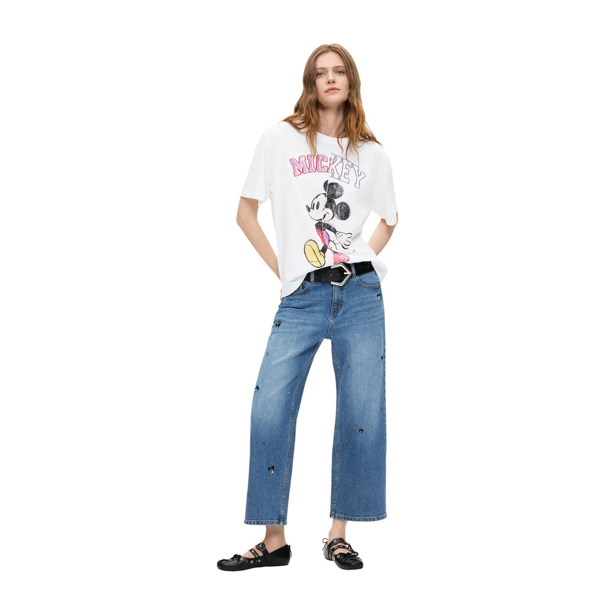 Desigual — Women’s blue Mickeym denim jeans — view 2
