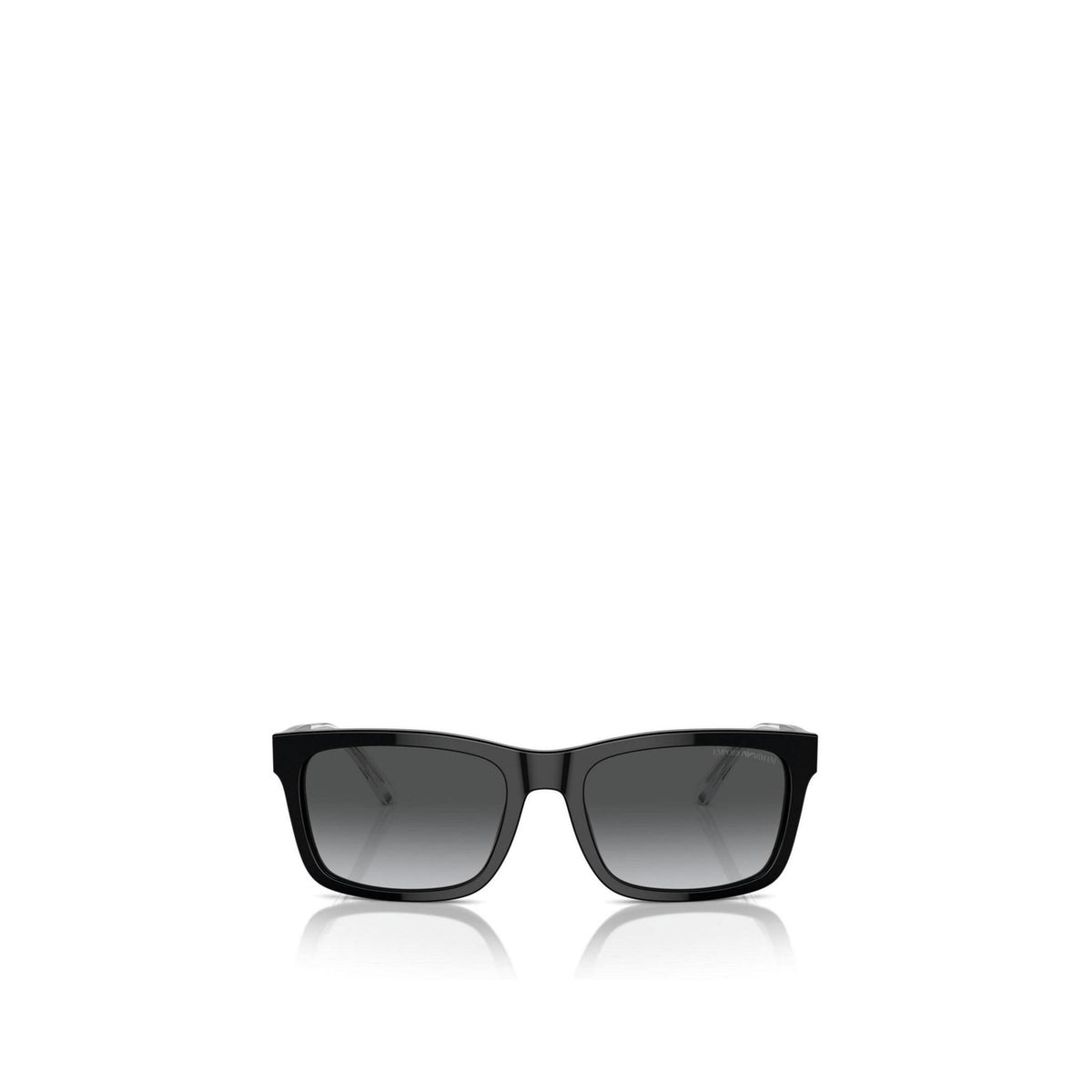 Emporio Armani — Rechthoekige zonnebril voor heren van zwart acetaat 57 mm — afbeelding 4