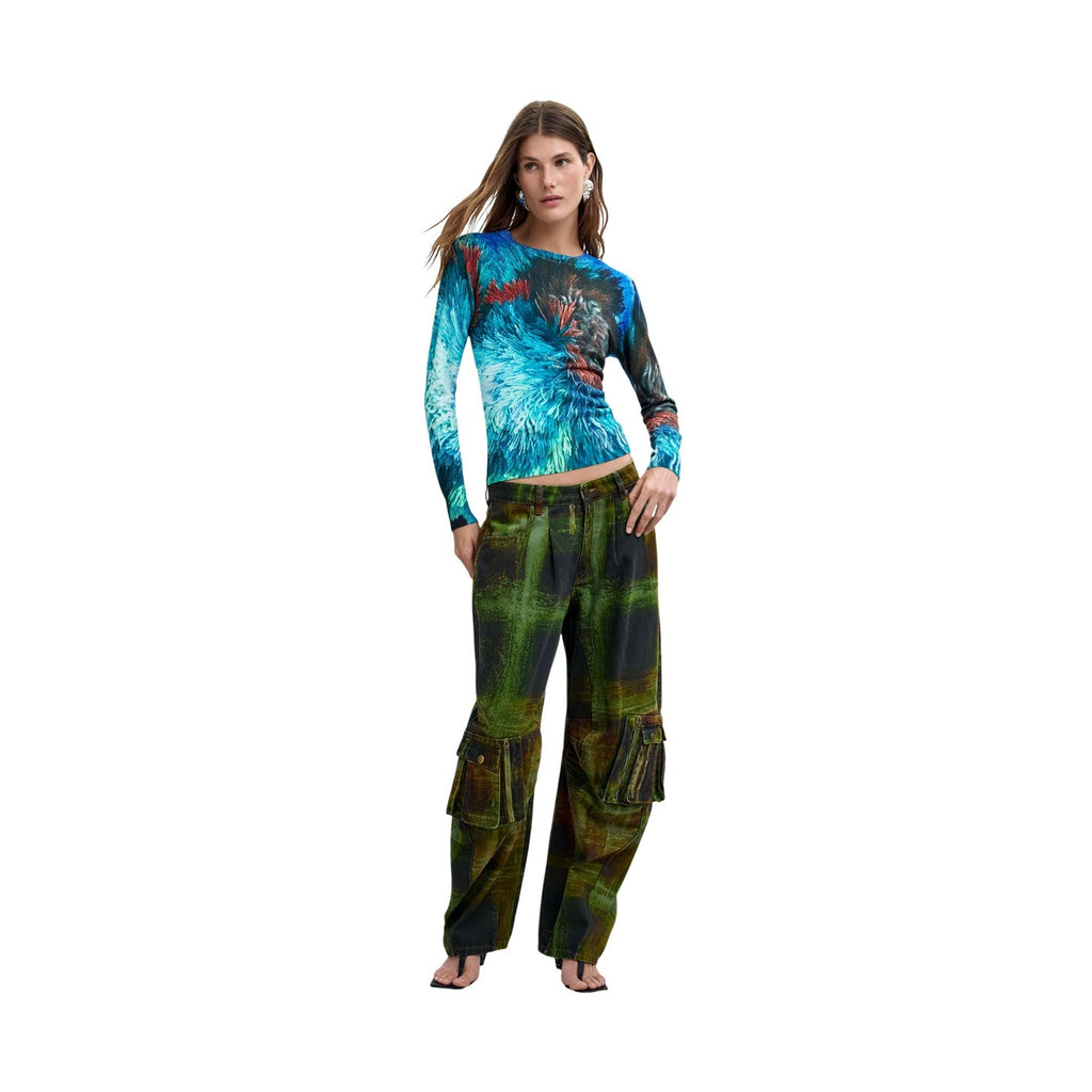 Desigual — Damen-Pullover Pompom Lacroix blau — Ansicht 2
