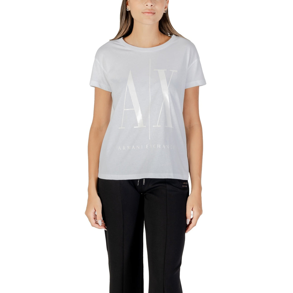 Armani Exchange — T-shirt 8NYTCX blanc femme
