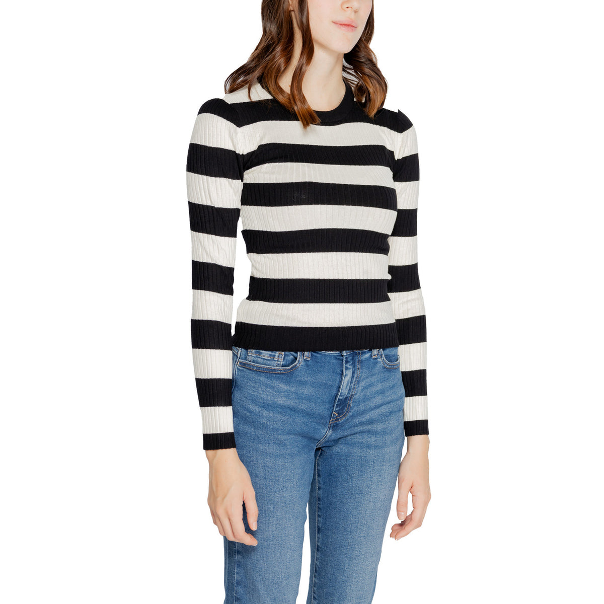 Jacqueline de Yong — Pull 15277223 col rond noir femme — vue 5