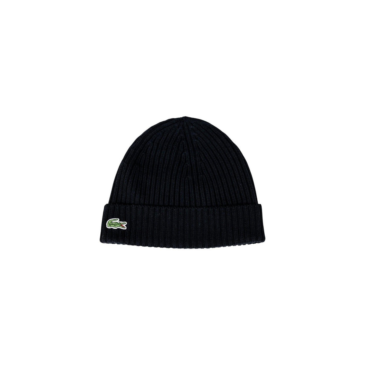 Lacoste — Bonnet côtelé RB0001 en laine — Noir