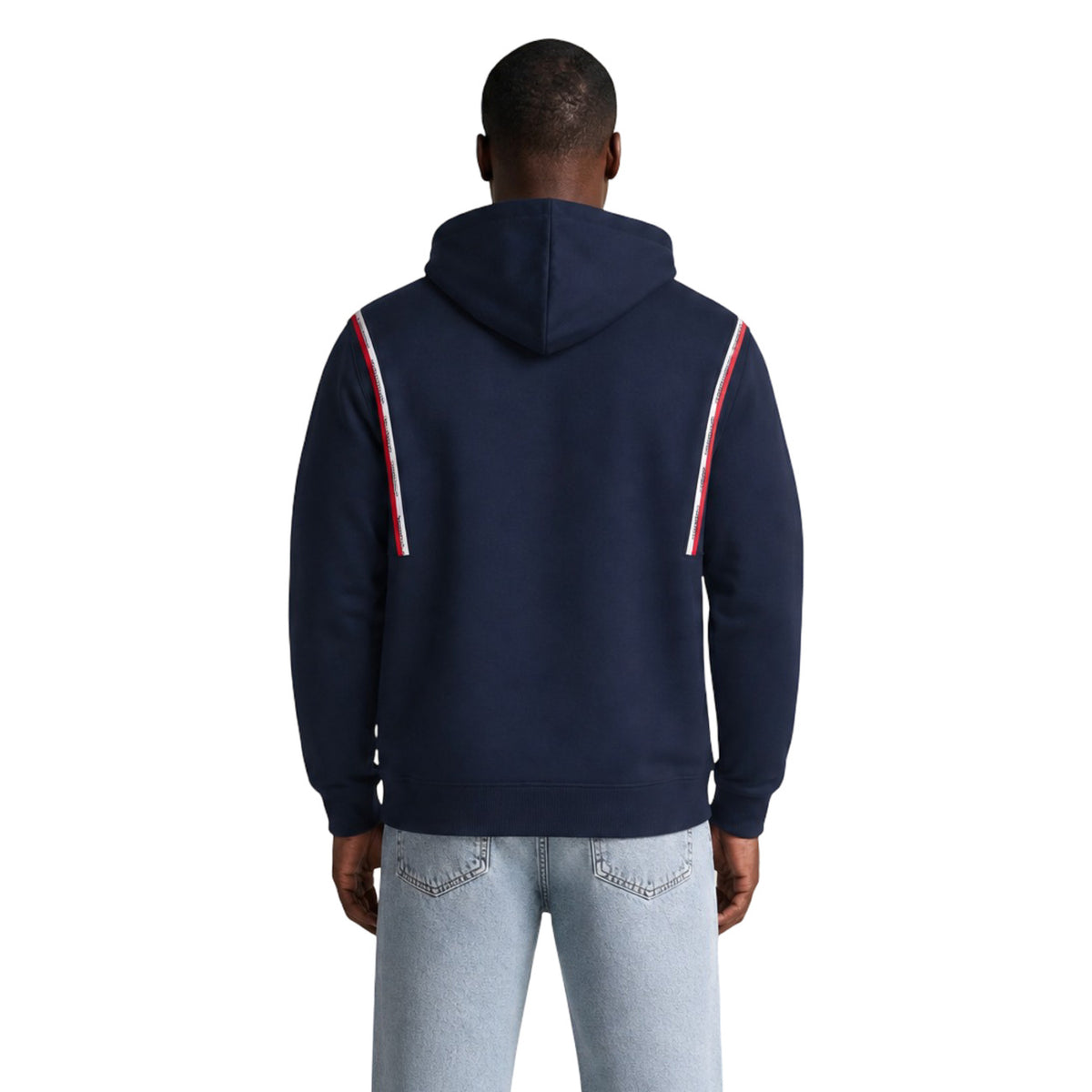 Tommy Jeans — Men's long-sleeved blue hoodie — view 4