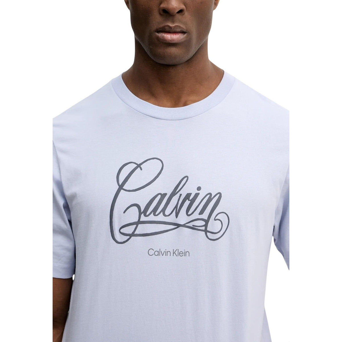 Calvin Klein Jeans — T-shirt bleu à imprimé homme — vue 3