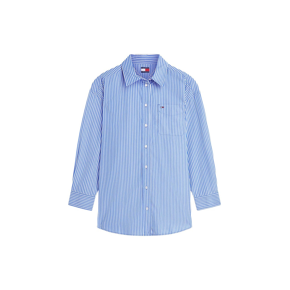 Tommy Jeans — Chemise bleue rayée femme — vue 5