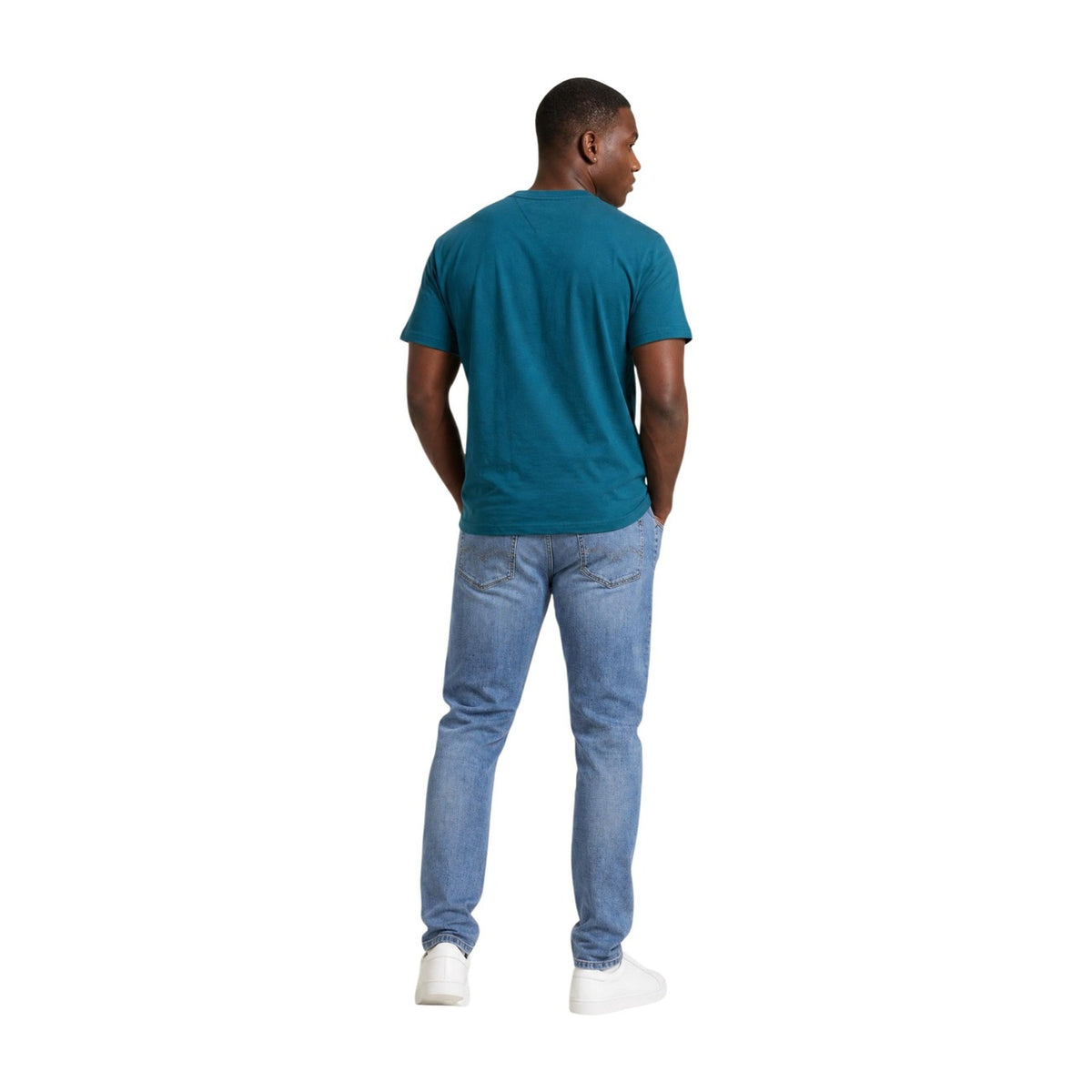 Tommy Jeans — Men’s green organic cotton printed T-shirt — view 3