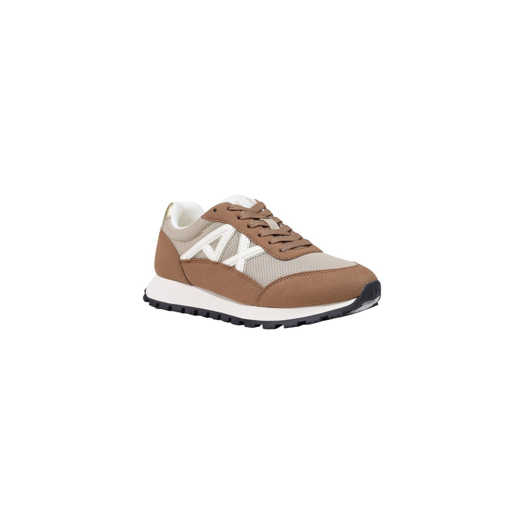 Armani Exchange — Baskets textile beiges femme — vue 2